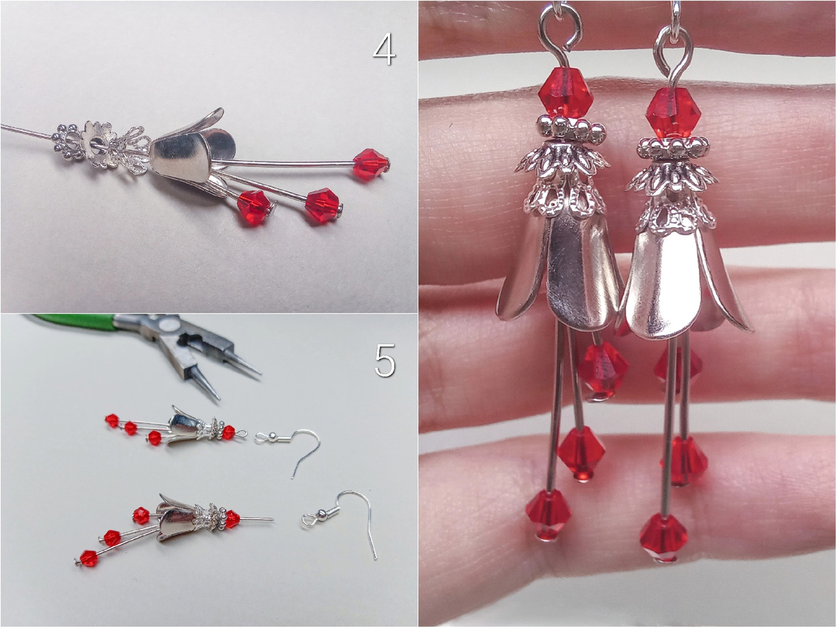 Серьги "Колокольчики" своими руками