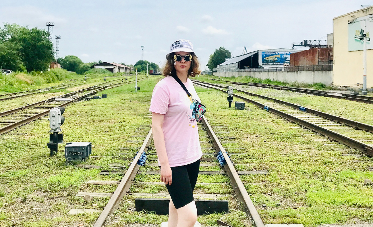 Я в Благовещенске, 2019 г. Где-то по пути к переправе в Хэйхе. Эх, молодость