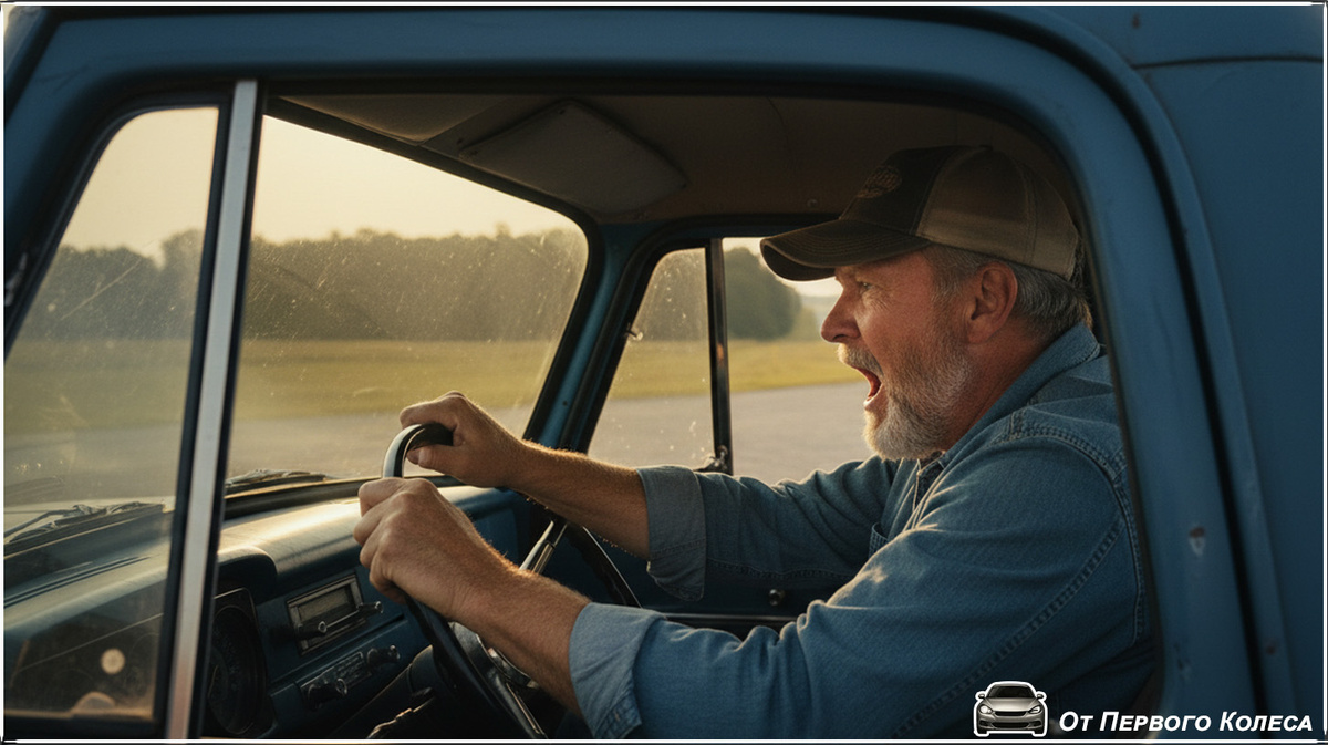 Мужчина сигналит