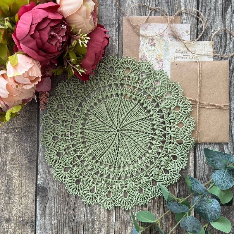 Вязаные сервировочные салфетки