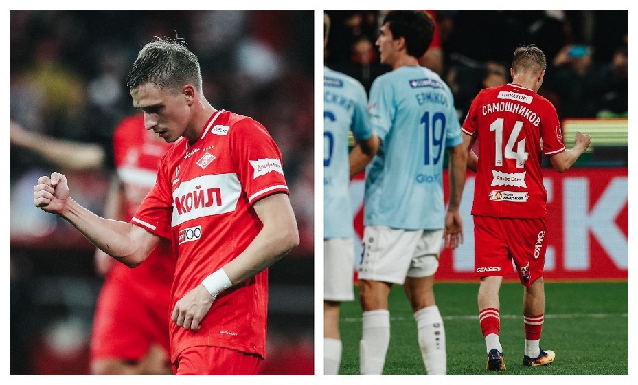    Илья Самошников забил в своем дебютном матче за "Спартак". Фото: коллаж