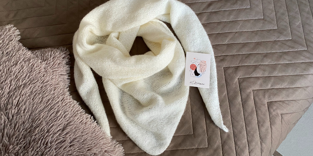 Вяжем платок (косынку, бактус) спицами - трендовый аксессуар!