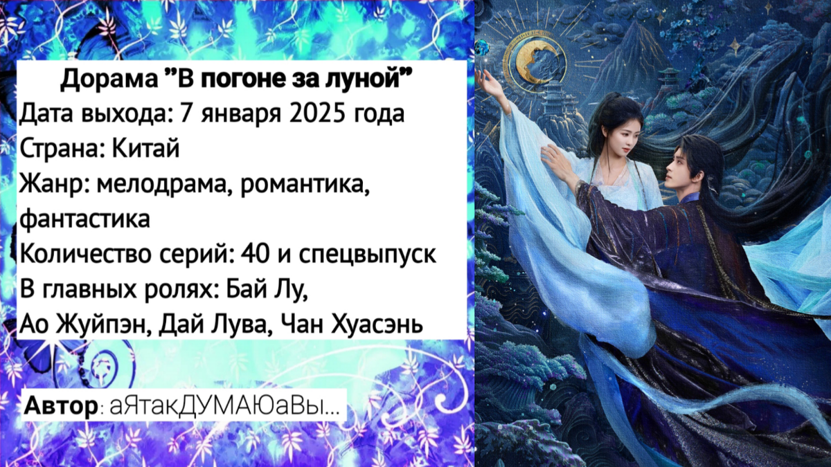 Коллаж создан автором этой статьи. В нем использован постер дорамы "В погоне за луной" 2025 года. Источник: https://ru.kinorium.com/10469811/gallery/poster/?photo=55433616