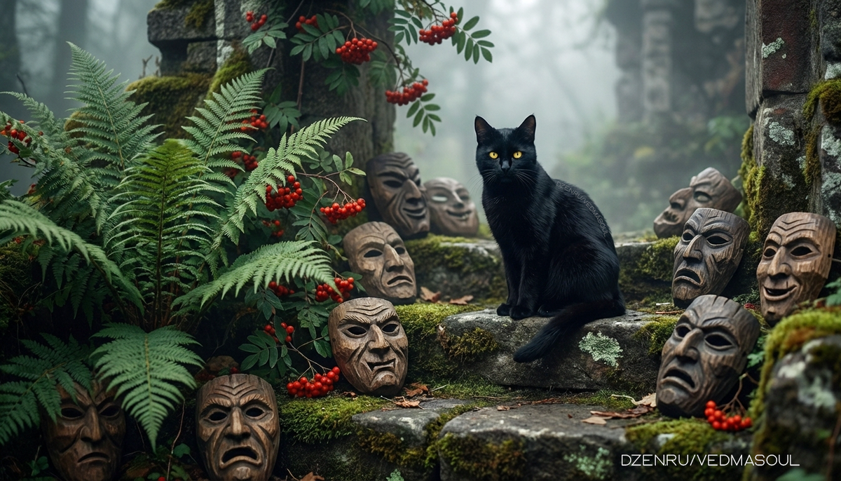 © Авторское изображение @vedmasoul. Cгенерировано ИИ. Порча, крадник, ритуал, чистка