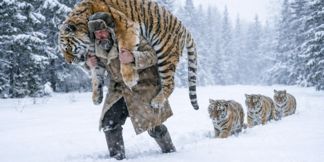 Он нес раненую тигрицу на плечах 10 км. То, что она сделала, очнувшись, заставило его заплакать.