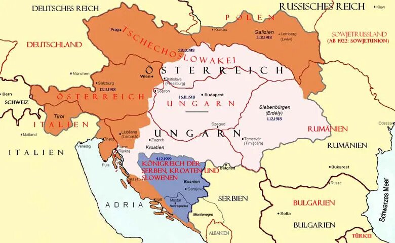 Австрия до и после 1918 года.
