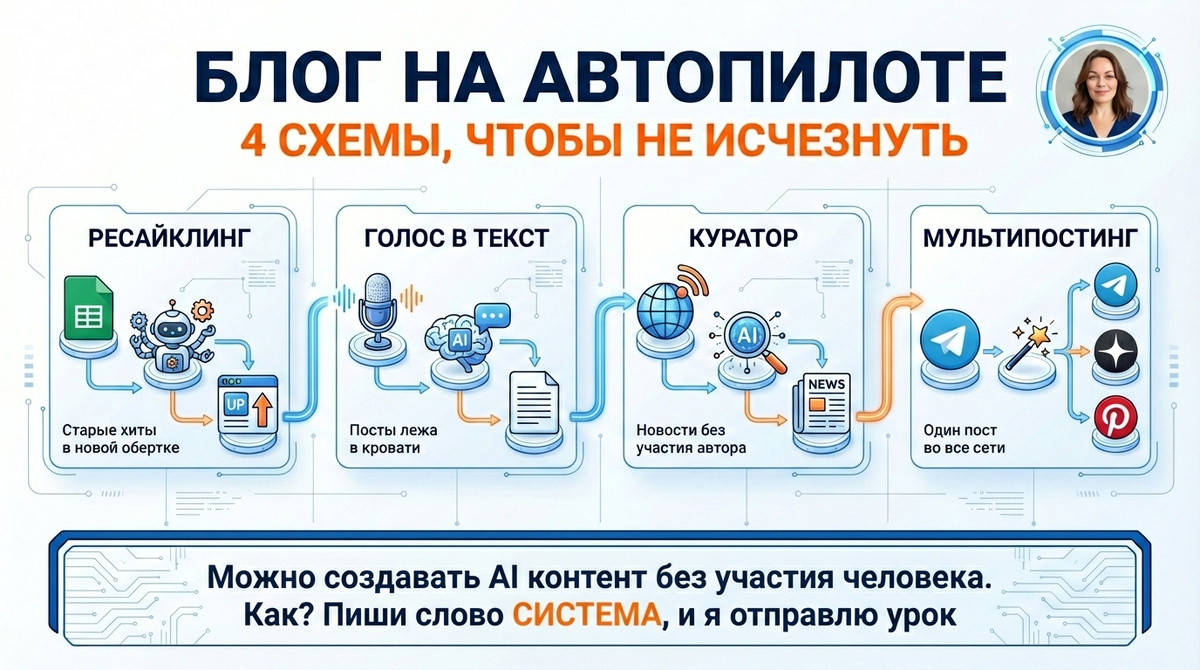 Как не потерять блог из-за болезни: 4 схемы автопостинга Оксана Солдатова