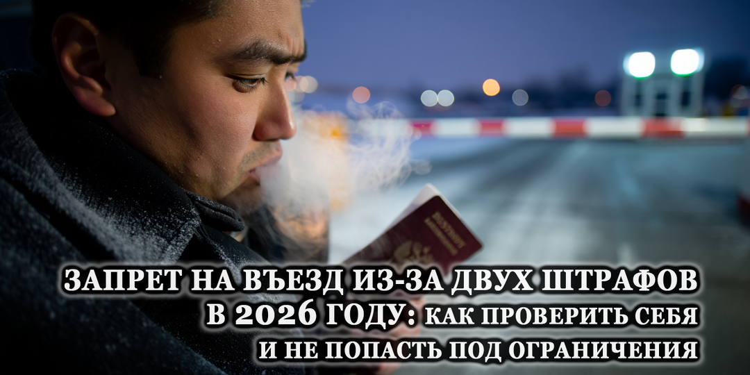 Запрет на въезд из-за двух штрафов в 2026 году: как проверить себя и не попасть под ограничения