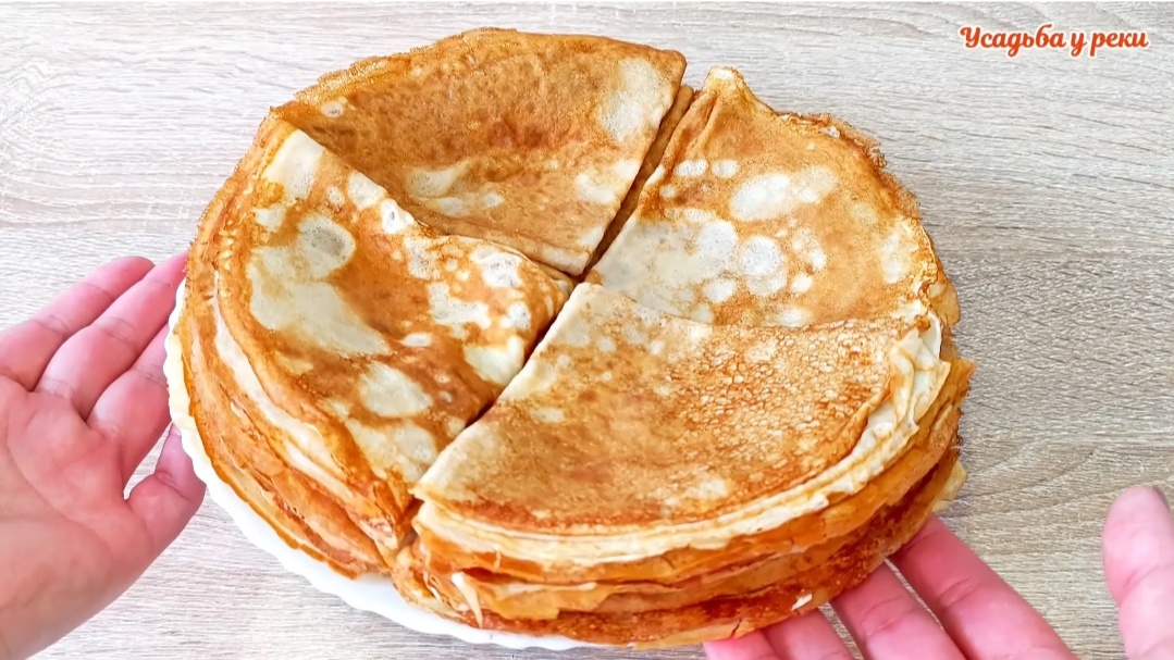 Тонкие блины на молоке