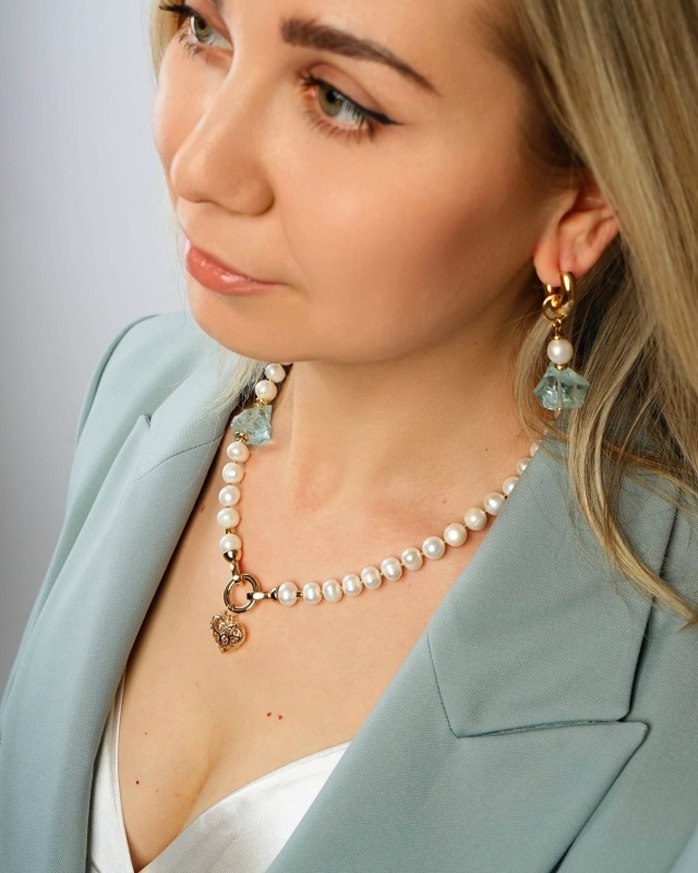 Колье и серьги в моем исполнении