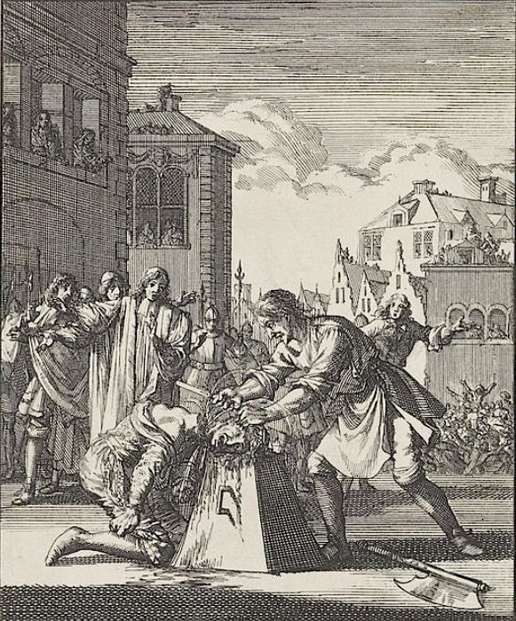 Казнь Монмута в Тауэре 15 июля 1685 г. Гравюра Яна Лёйкена. Из открытых источников