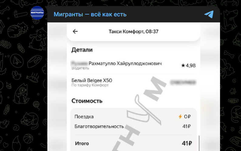 Фото: Telegram-канал "Мигранты - всё как есть"