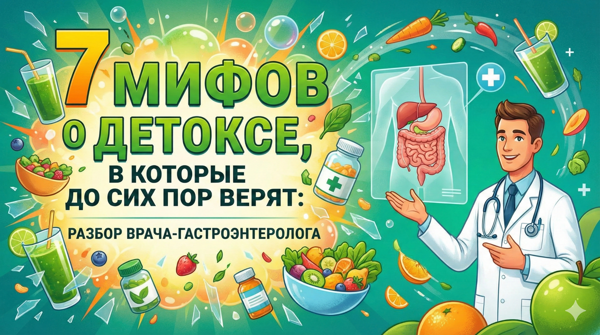 7 мифов о детоксе, в которые до сих пор верят: разбор врача-гастроэнтеролога