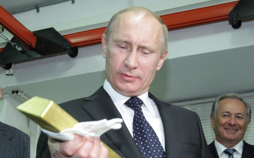 Золотые запасы Владимира Путина позволили ему продолжать финансировать войну против Украины, не нанося серьёзного ущерба экономике России © Alexsey Druginyn/AFP / Getty Images