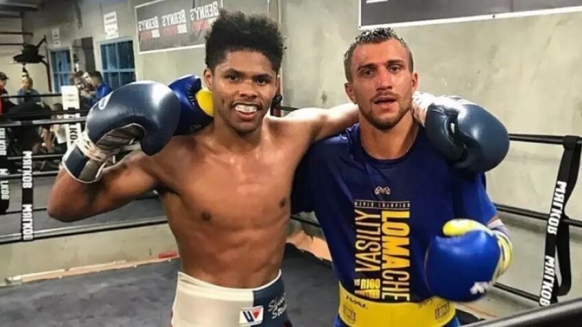 Профессиональные боксеры Василий Анатолиевич Ломаченко и Шакур Стивенсон