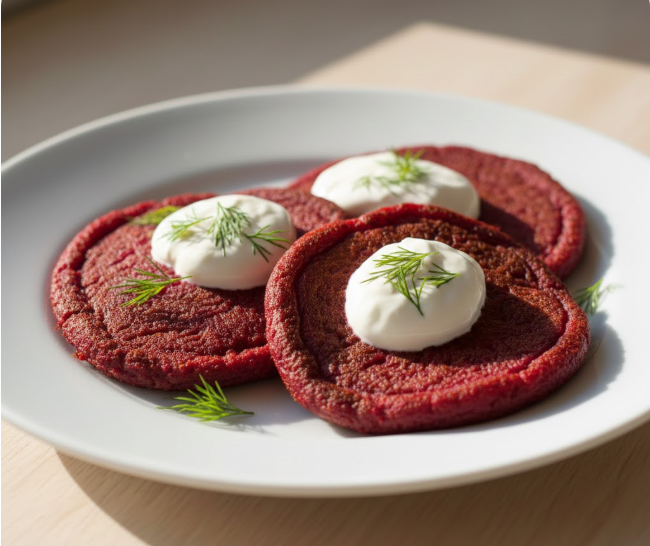 Свекольные  оладьи