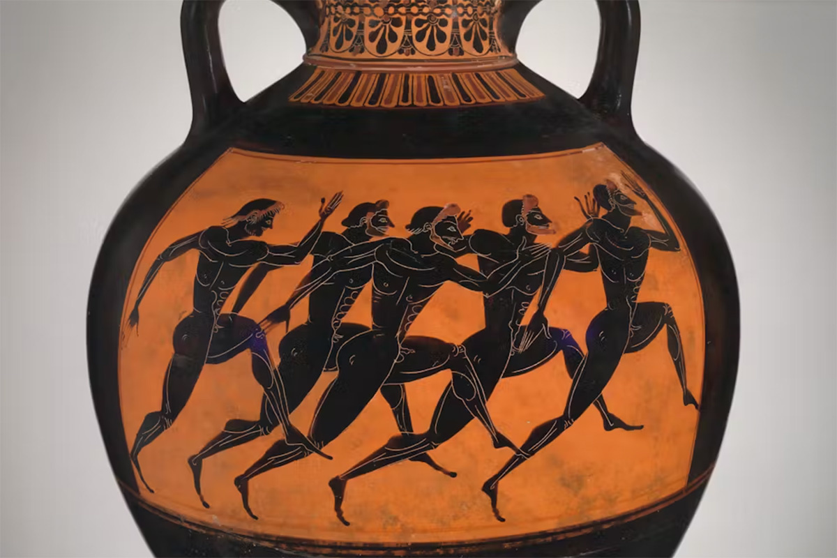 metmuseum.org📷Панафинейская призовая амфора с изображением марафонцев на Олимпийских играх, ок. 550–530 годы до н.э. Автором этой амфоры является аттический вазописец Евфилет, работавший в VI веке до н.э.