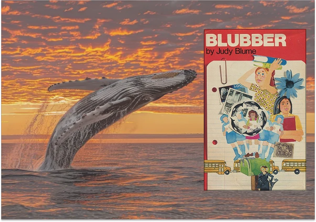 "Blubber" Judy Blume, обложка первого издания, издательство "Bradbury Press", 1974.