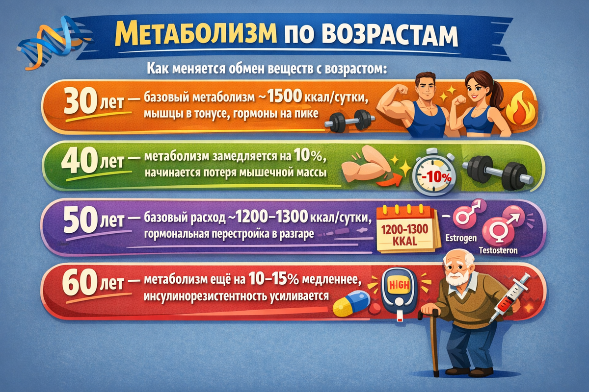 Метаболизм по возрастам