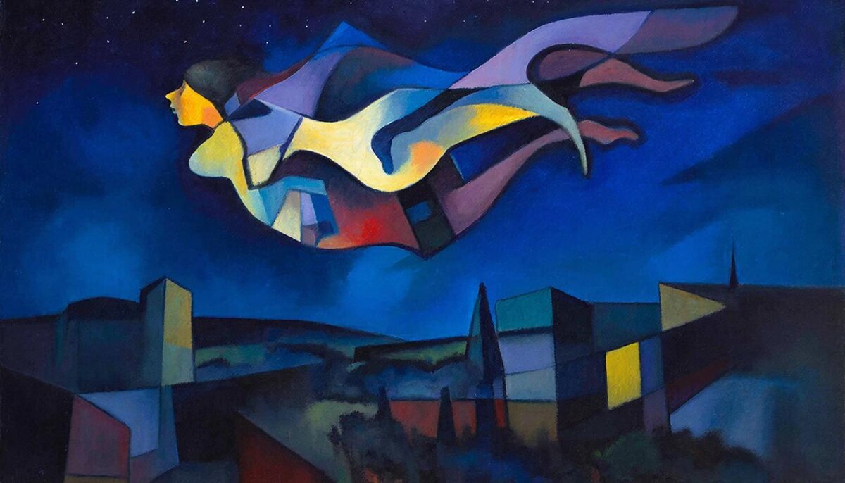 Ночной полёт души. (почти)Шагал холст масло 2026