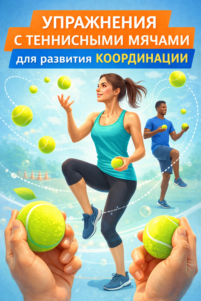 Упражнения с теннисными мячами для развития координации и мелкой моторики