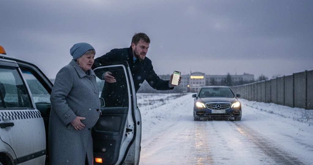 Таксист высадил беременную старушку посреди дороги за нехватку денег.