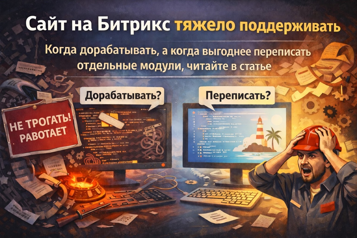 Сайт на Битрикс тяжело поддерживать