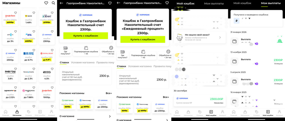 Скриншоты акции и моих выплат