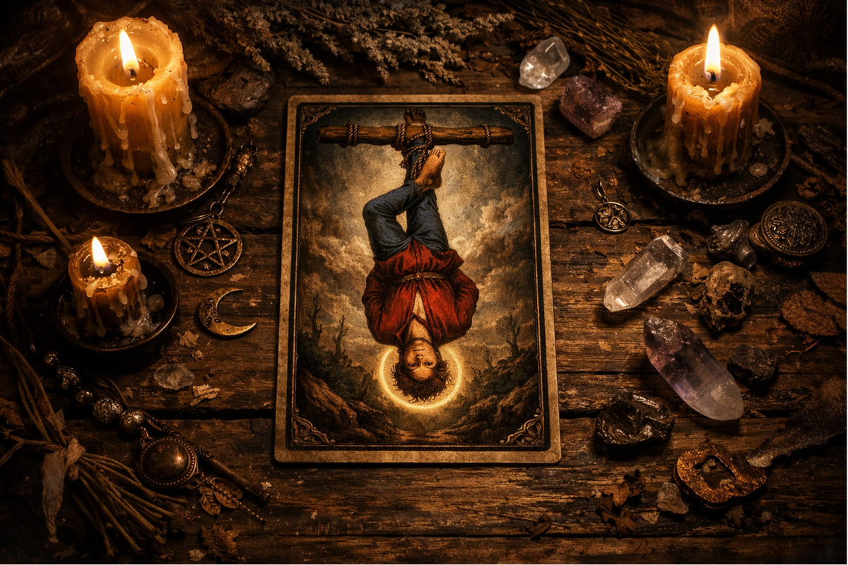 Символика и прямое значение карты Таро Повешенный: толкование позы вниз головой и знаков просветления.  📷
