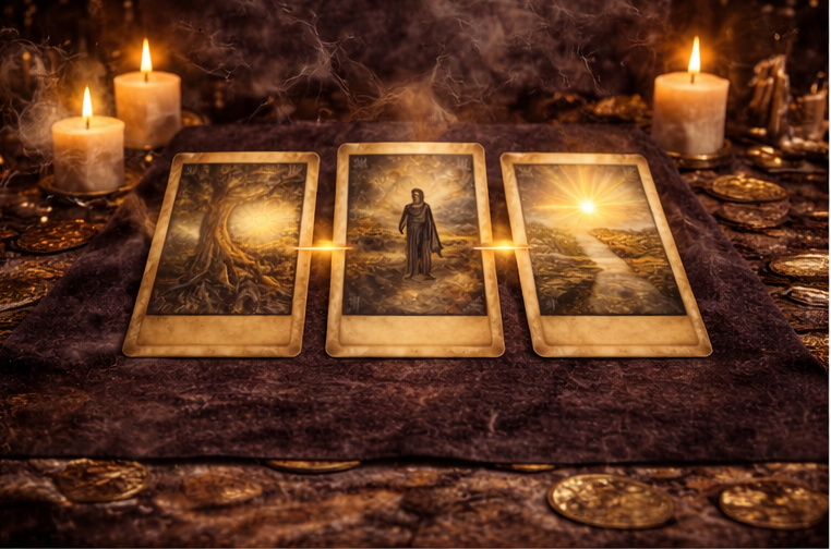 расклада таро на прошлое настоящее и будущее Триплет с пояснениями позиций.  📷
