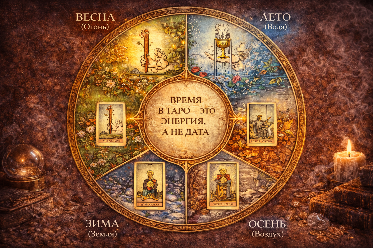 Времена года по картам таро - соответствие мастей и сезонов года.  📷
