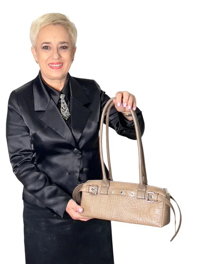 Кожаная сумка, сшитая из сапог. Ателье Ирины Берзиной.