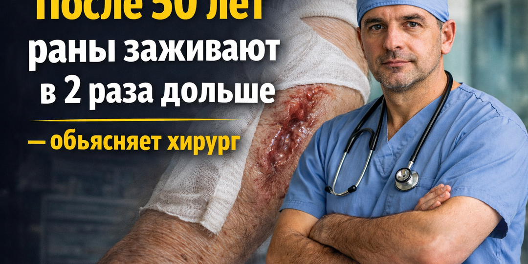 Почему после 50 лет раны заживают в 2 раза дольше - объясняет хирург!