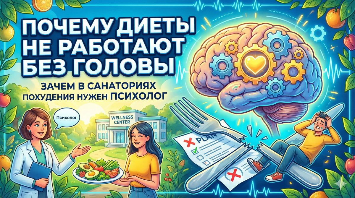 Почему диеты не работают без головы: зачем в санаториях похудения нужен психолог