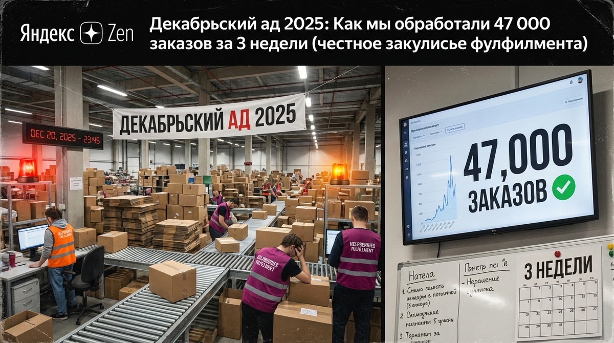 Декабрьский ад 2025: Как мы обработали 47 000 заказов за 3 недели (честное закулисье фулфилмента)