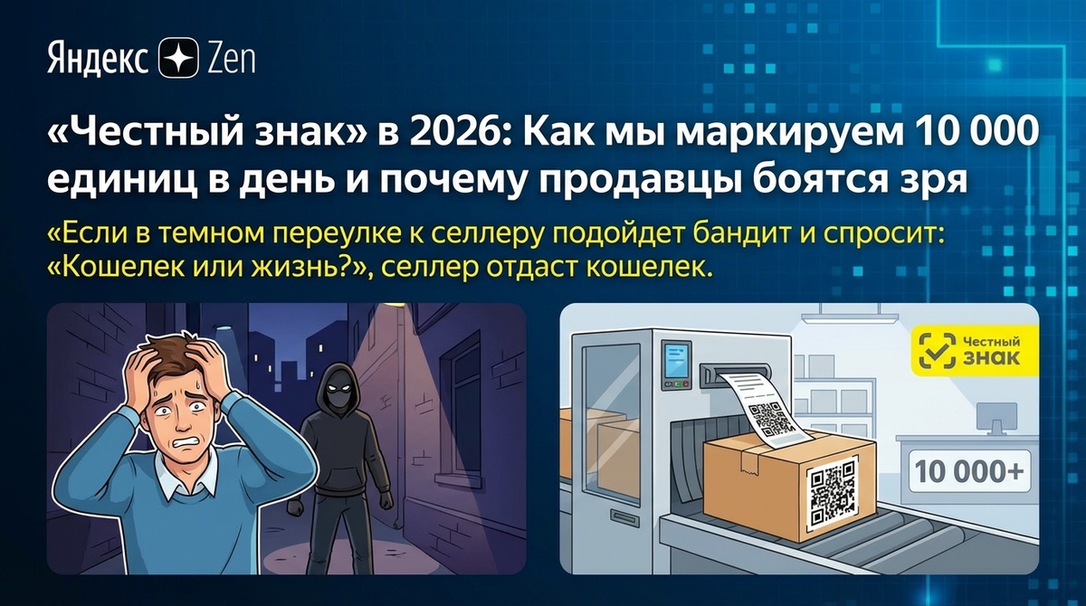 "Честный знак" в 2026: Как мы маркируем 10 000 единиц в день и почему продавцы боятся зря