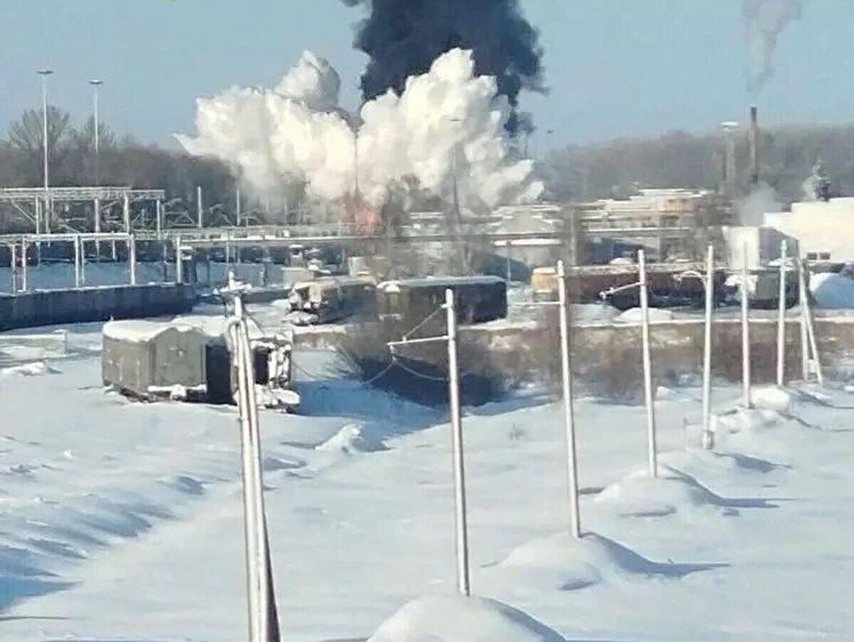    Взрыв на месте схода грузовых вагонов с бензином в Тамбовской области | © Фото : Московская межрегиональная транспортная прокуратура