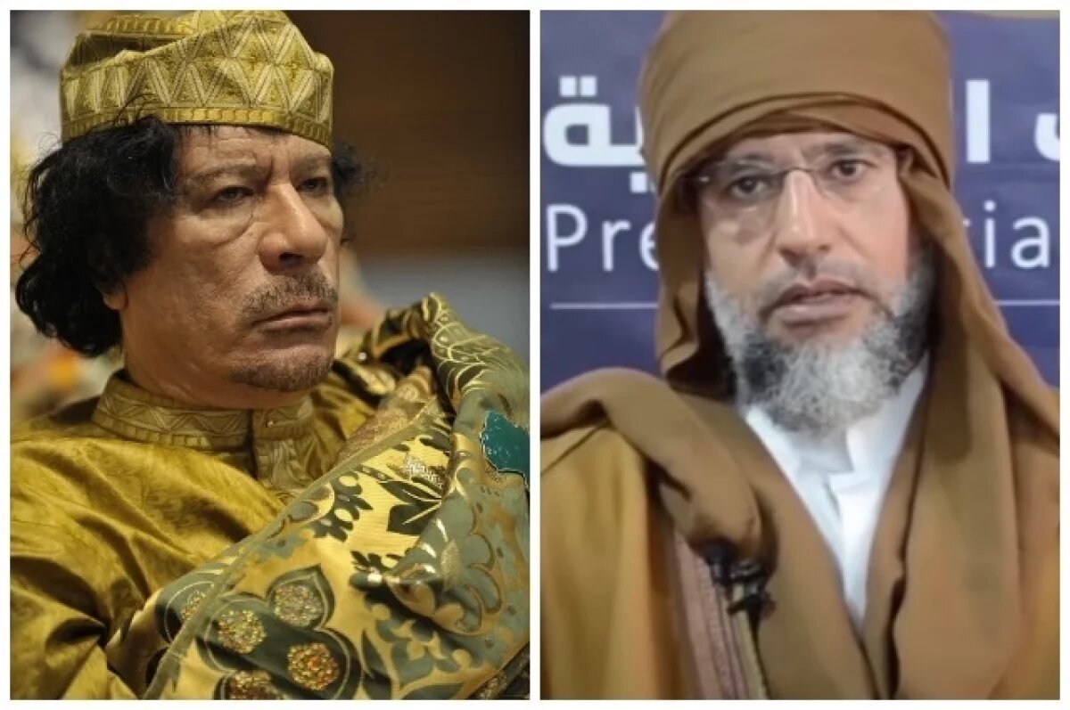    Муаммар и Сейф аль-Ислам Каддафи.