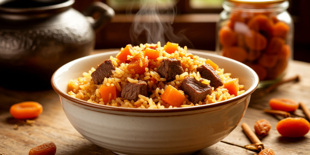 🍛 Турецкий плов по-казански: вместо баранины — говядина, вместо изюма — курага.