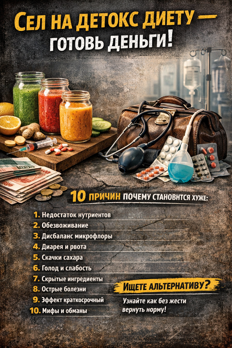 Детокс должен быть эффективным и без побочных последствий и вреда.