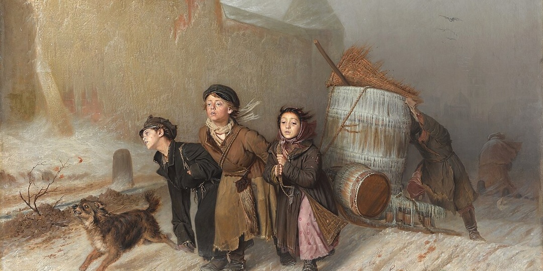 Тройка Перова: как дети тянули воду вместо лошадей