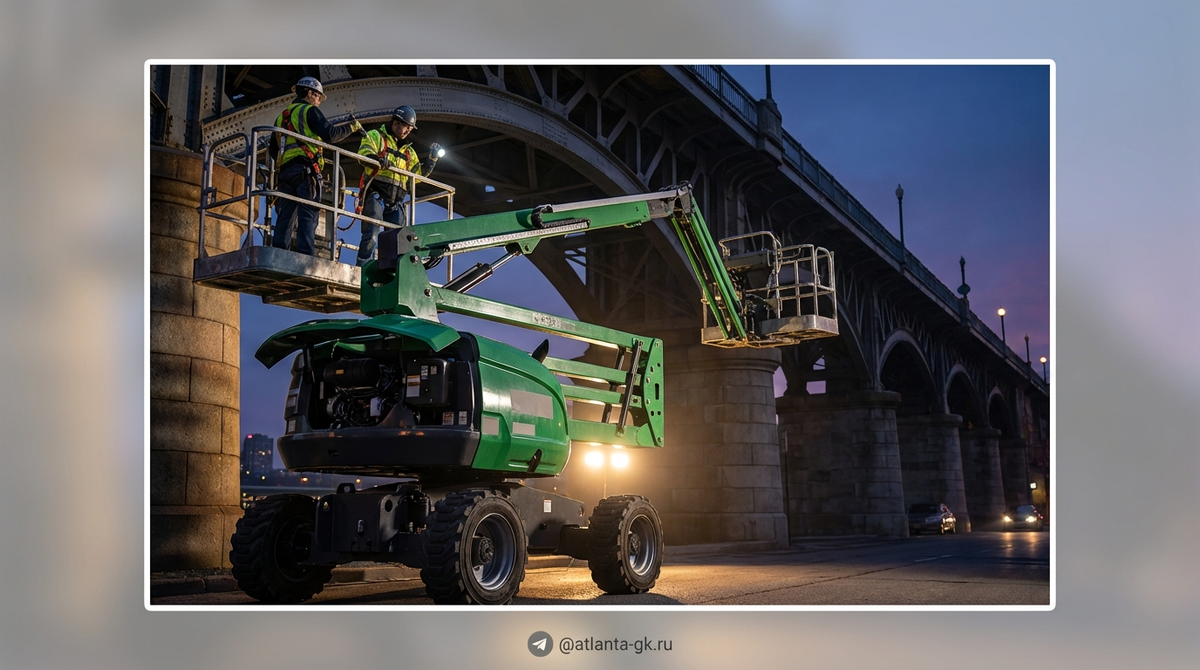    Применение дизельных и самоходных коленчатых подъемников Atlanta-gk
