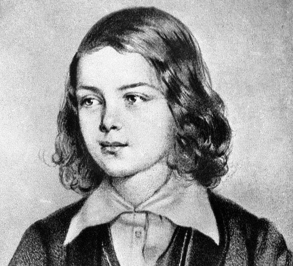 Антон Рубинштейн в 13-летнем возрасте. Репродукция литографии Альберта Деккера, сделанной в Вене в 1842 г. во время большого концертного тура юного пианиста по Европе.