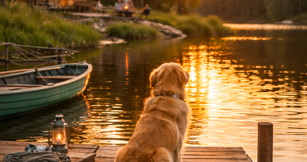 Мы поехали на дачу “на выходные”. Собака нашла такое озеро, что дачу пришлось продавать