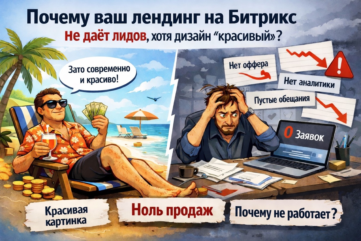 Почему ваш лендинг на Битрикс не даёт лидов