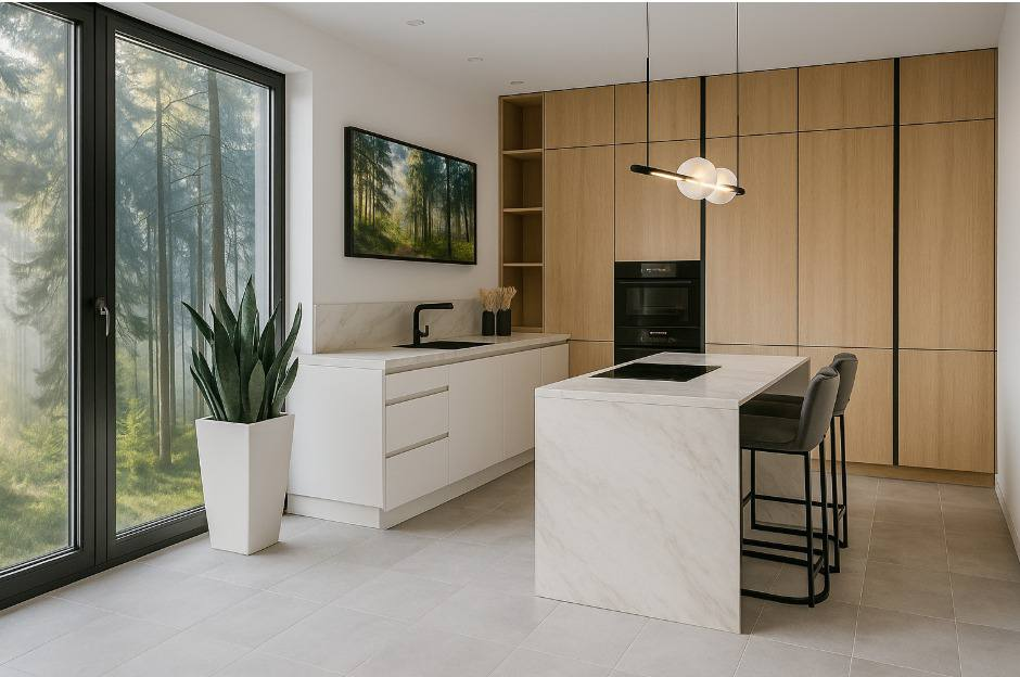 Проект кухни для загородного дома молодой семьи от дизайнеров Эльсинор