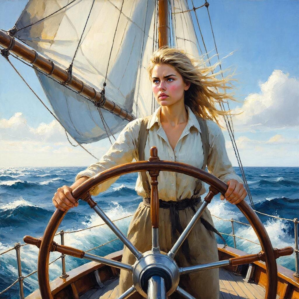 Женщина на корабле 