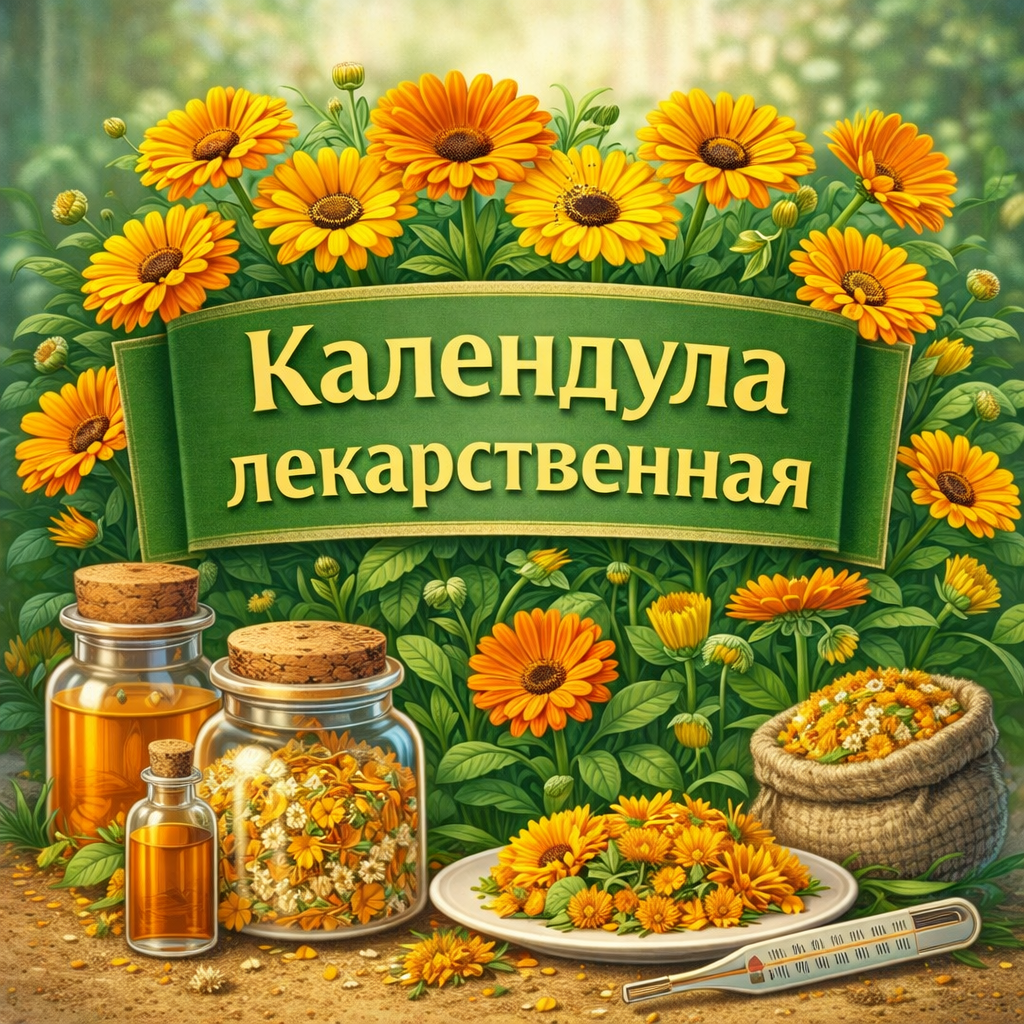 Календула лекарственная: полезные свойства, применение и меры предосторожности