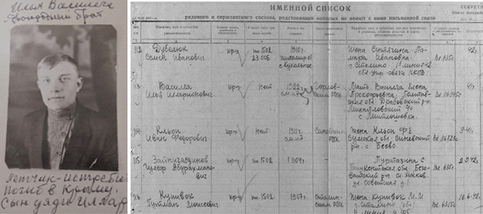 Василеги - участники Великой Отечественной войны 1941-1945гг.
