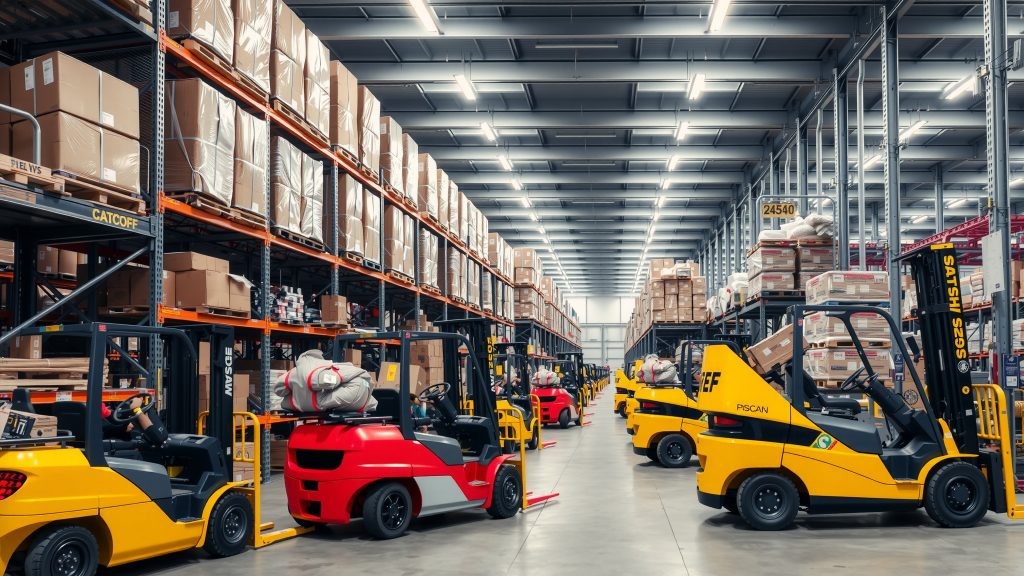    Техническое оснащение склада: Погрузчики, штабелеры и ричтраки в деле